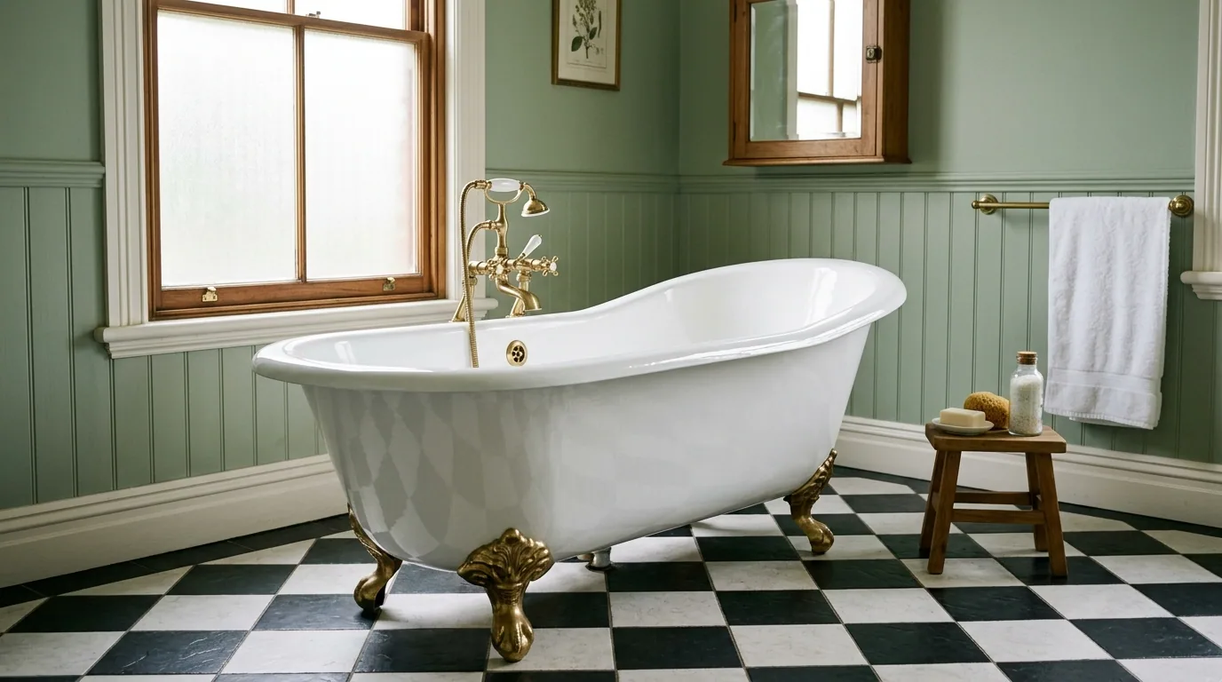The finished result of professional tub refinishing: the completed work looking clean, correct and — Abilene, TX