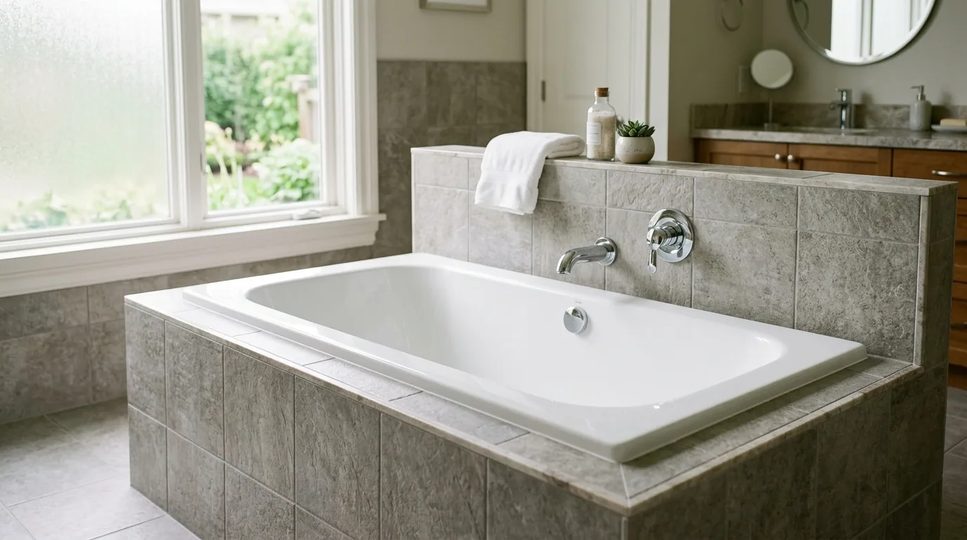 The finished result of professional tub refinishing: the completed work looking clean, correct and — Abilene, TX
