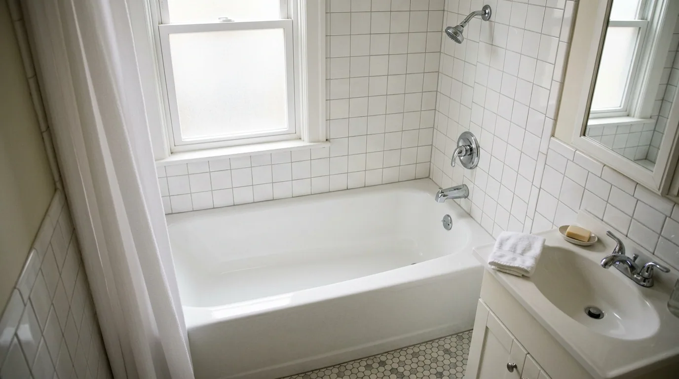 The finished result of professional tub refinishing: the completed work looking clean, correct and — Abilene, TX